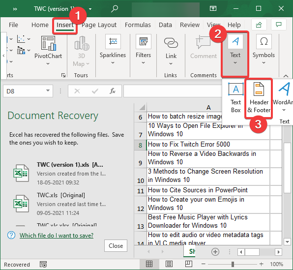 วิธีเพิ่มลายน้ำใน Excel