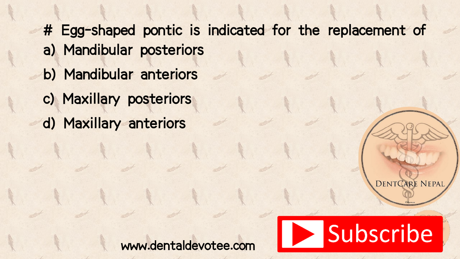 Dentosphere : World of Dentistry: Egg shaped Pontic