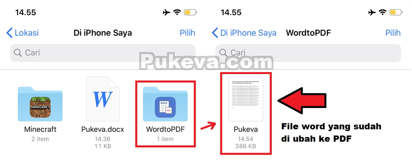 Cara Mudah Mengubah File Word Ke Pdf Di Iphone Pukeva