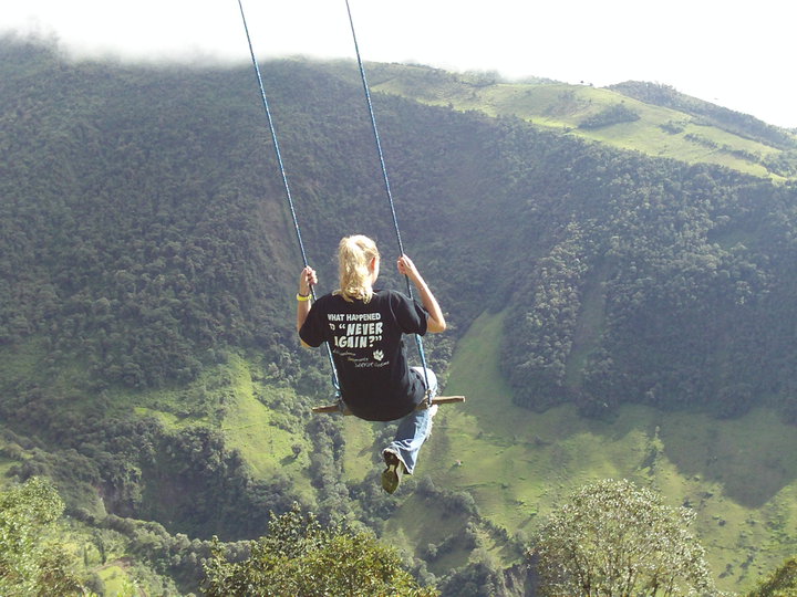 SWING AT THE END OF THE WORLD IN BANOS, ECUADOR Watch Video Online