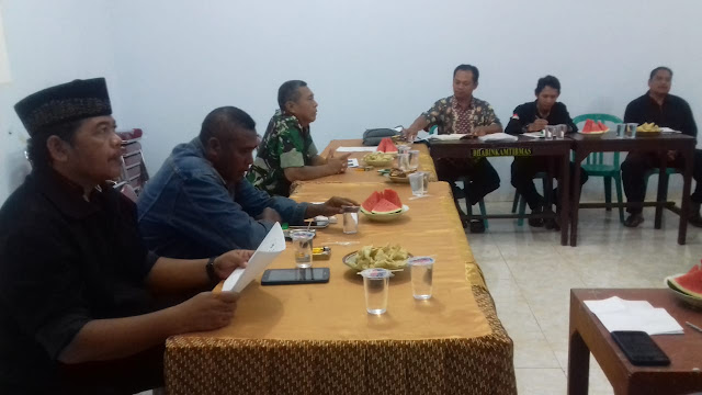 Jelang TMMD Reg 105 Kades Jimbung Dan Danramil Adakan Rakor Intern Perangkat Desa   