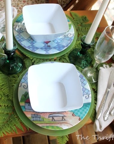 green tabe decor