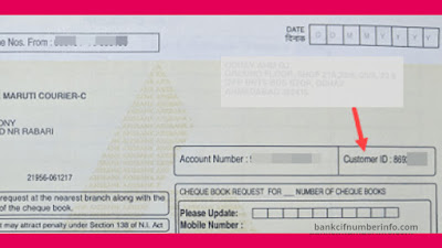 Recover Customer id on Cheque book