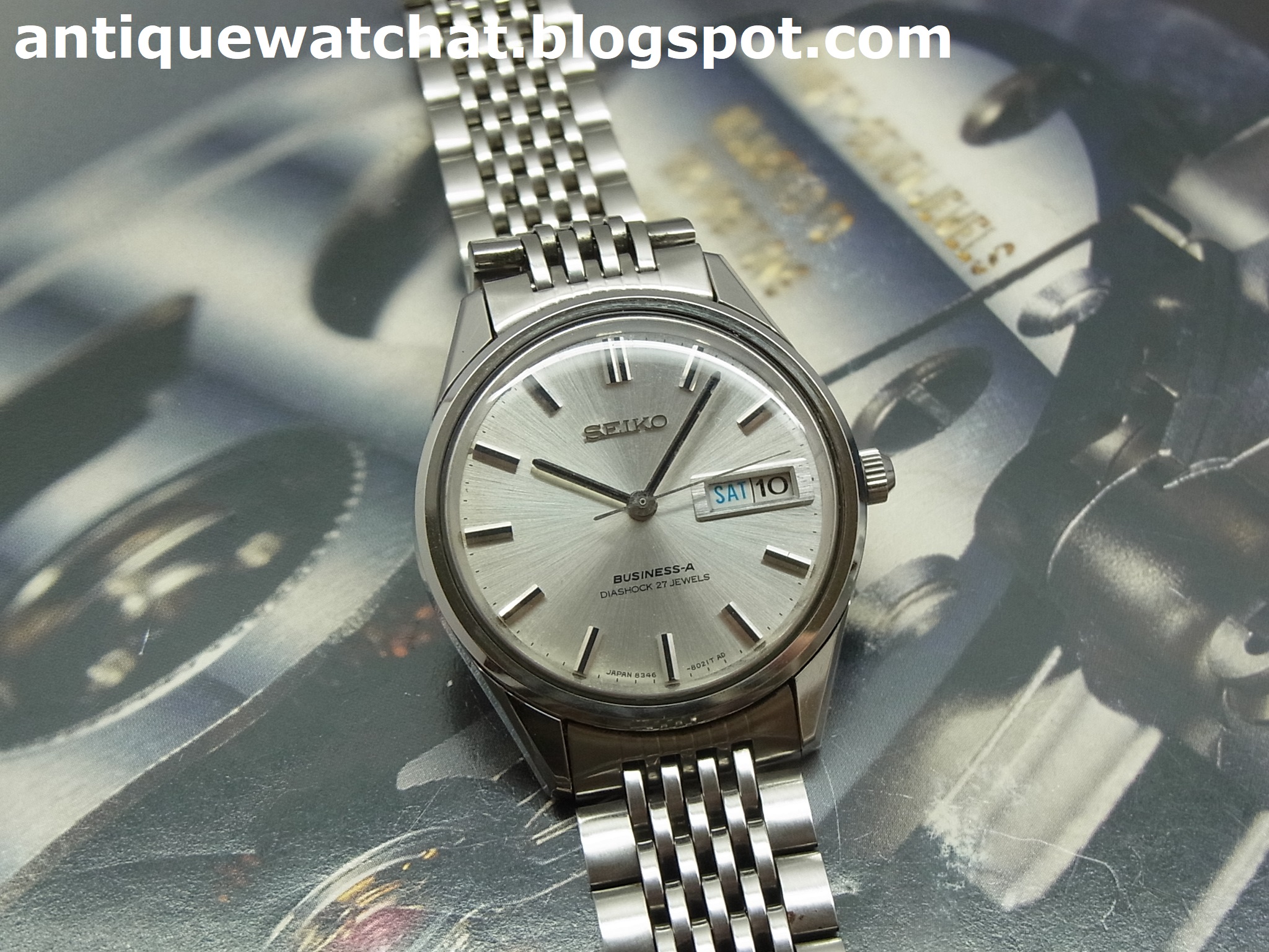 Antique Watch Bar: SEIKO BUSINESS-A DIASHOCK 27 JEWELS 8306/46-8020 SBA34  (SOLD)