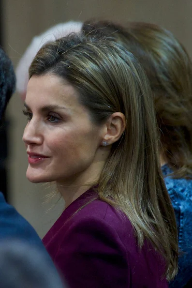 Princess Letizia attended the First International Congress of School Uncommon Diseases at La Salle School in Almaria