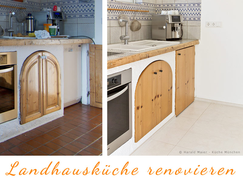 Wir renovieren Ihre Küche : Küchenrenovierung - vorher - nachher - Bilder