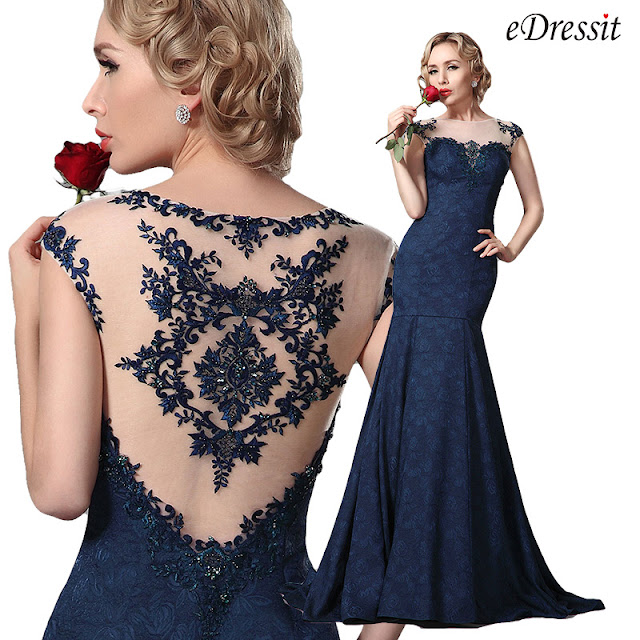 GORGEOUS EMBROIDERY CAP SLEEVES EVENING GOWN PROM DRESS