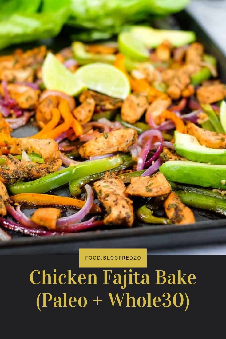 We are huge fans of tacos, fajitas and pretty much anything with Mexican flavors! And of course we love simple, quick and easy meals. So, this Paleo and Whole30 chicken fajita bake is basically where all the things collide! You'll love this flavor-packed Paleo and Whole30 sheet pan meal that's ready in just 35 minutes! We are huge fans of tacos, fajitas and pretty much anything with Mexican flavors! And of course we love simple, quick and easy meals. So, this Paleo and Whole30 chicken fajita bake is basically where all the things collide! You'll love this flavor-packed Paleo and Whole30 sheet pan meal that's ready in just 35 minutes!