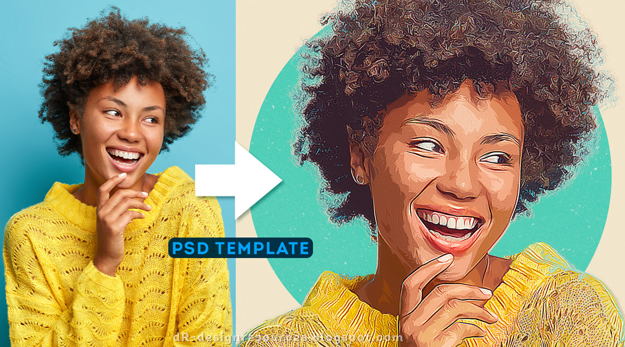 How to Create a Vector Art Effect and use it as PSD Template in