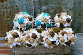 rustic burlap wedding bouquets