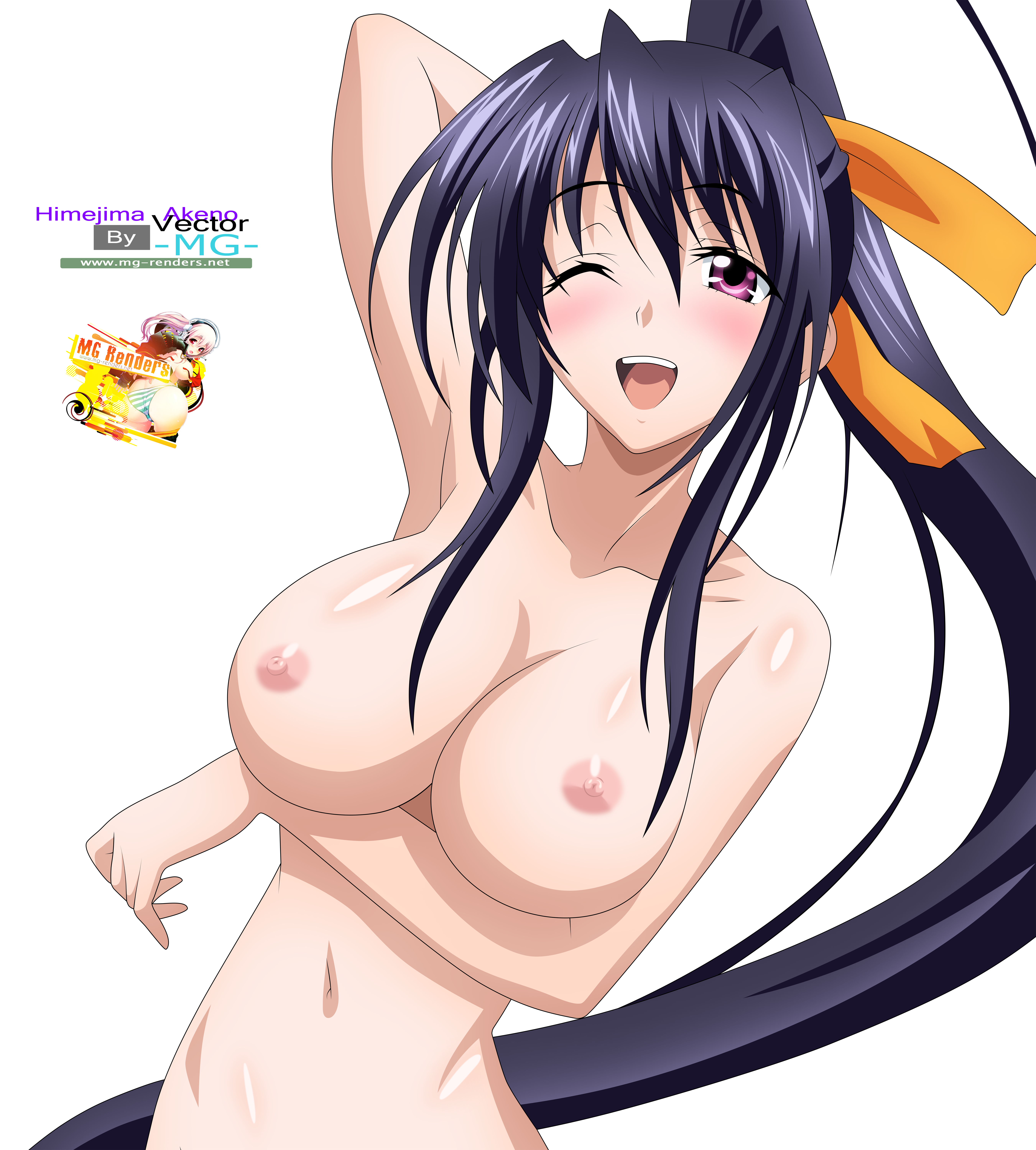 Armpit,Arms up,Bare shoulders,Cleavage,High School DxD,ハ イ ス ク-ル D × D, Hai...
