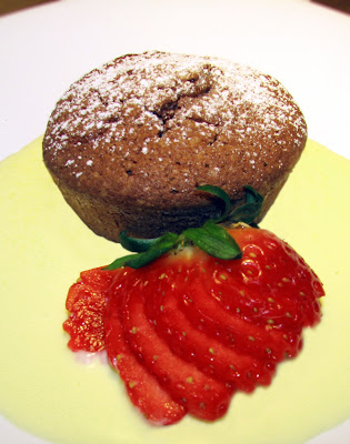 soufflè al cioccolato con salsa alla vaniglia