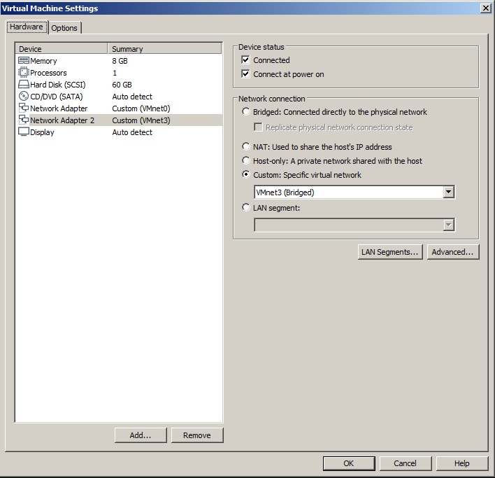 Knowledge Area VMware Bridge Multiple Network Adapter
