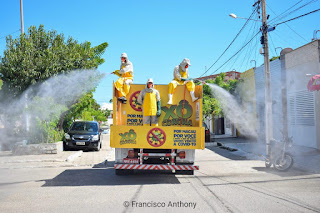 Empresa LIMPE JÁ vem realizando nos últimos mêses o serviço de limpeza e desinfecção das ruas do município.