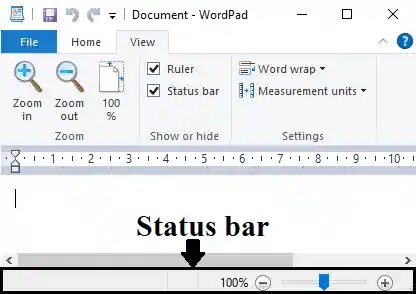 wordpad view menu,wordpad view tab,wordpad menu bar in hindi,how many menu in wordpad,title bar in wordpad,wordpad menu button,wordpad download