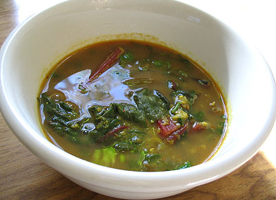Five-Dal Soup With Spinach