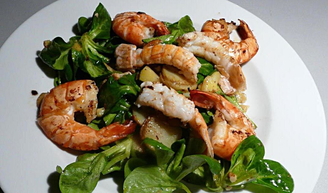 Kulinarische Welten zu Fisch- und Meeresfrucht: Salat von Kaisergranat ...