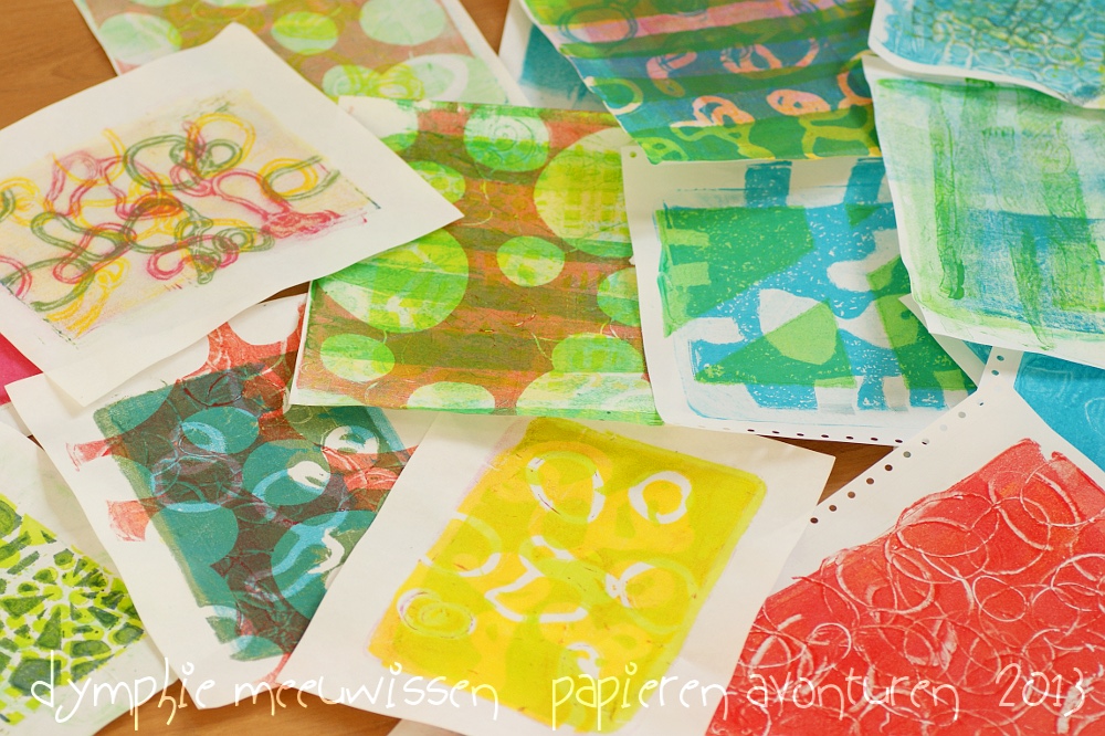 Papieren Avonturen gel printen op agaragar gel printing on agaragar