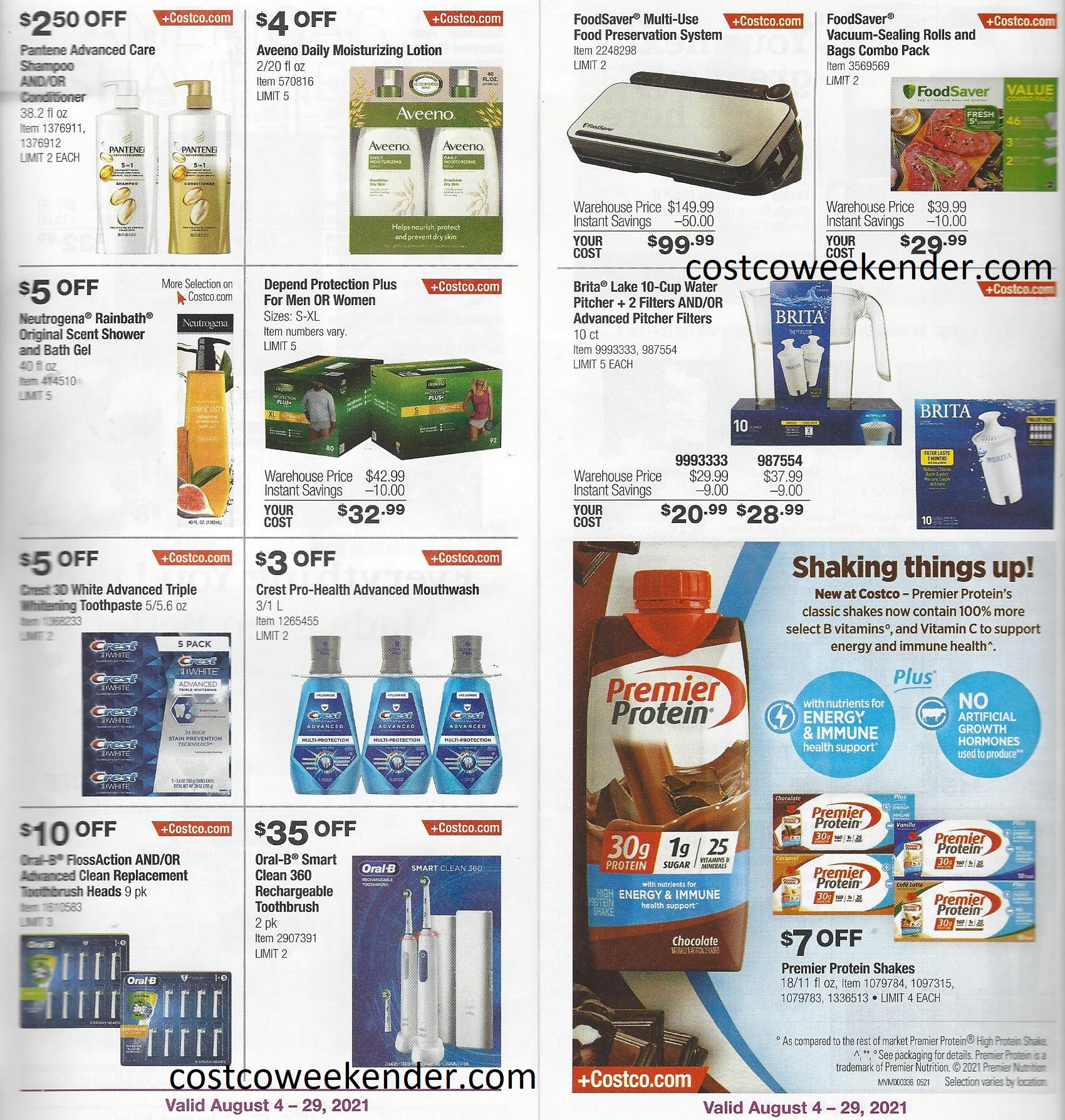 August 2021 Costco Coupon Book Costco Weekender