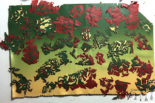 Plaque pate polymère texture dégradé cuivre vert or Stenna Création Fimo Cernit Sculpey