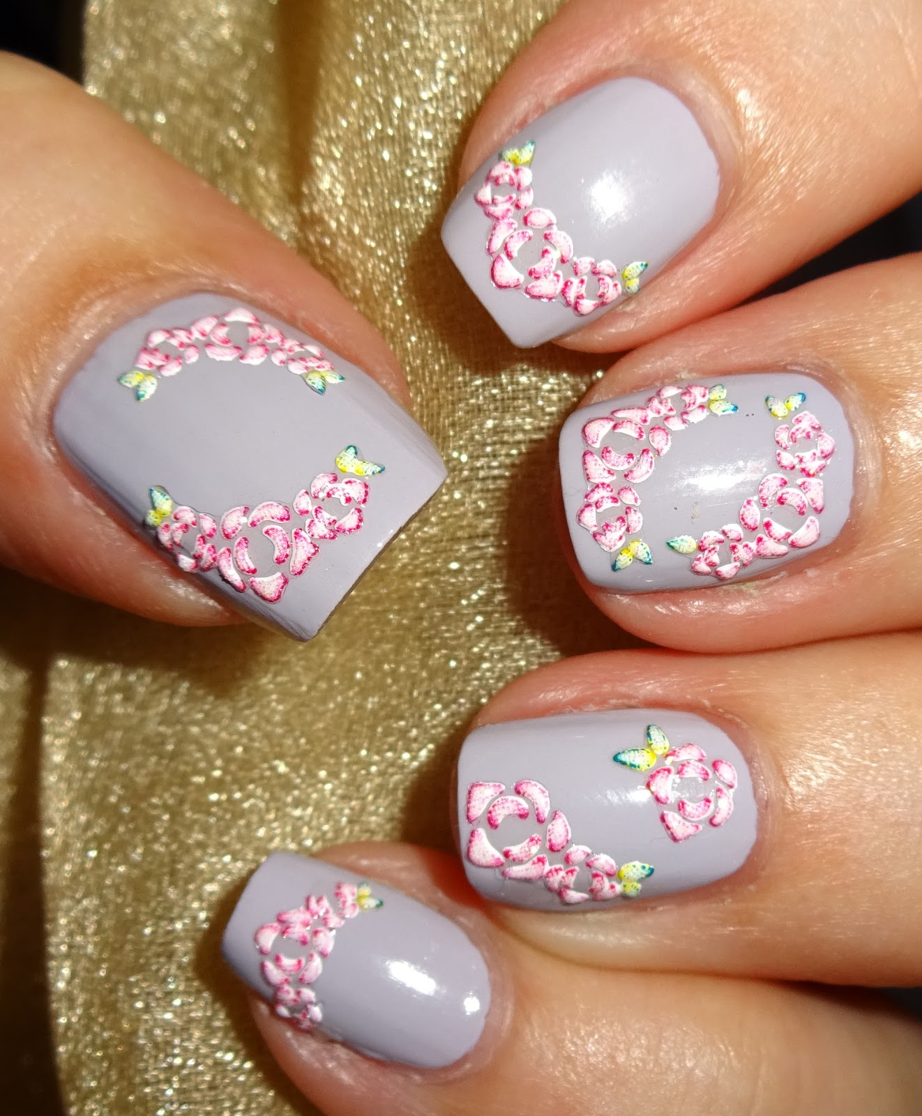Wendy's Delights: Rose Bush Nail Stickers from Sparkly Nails