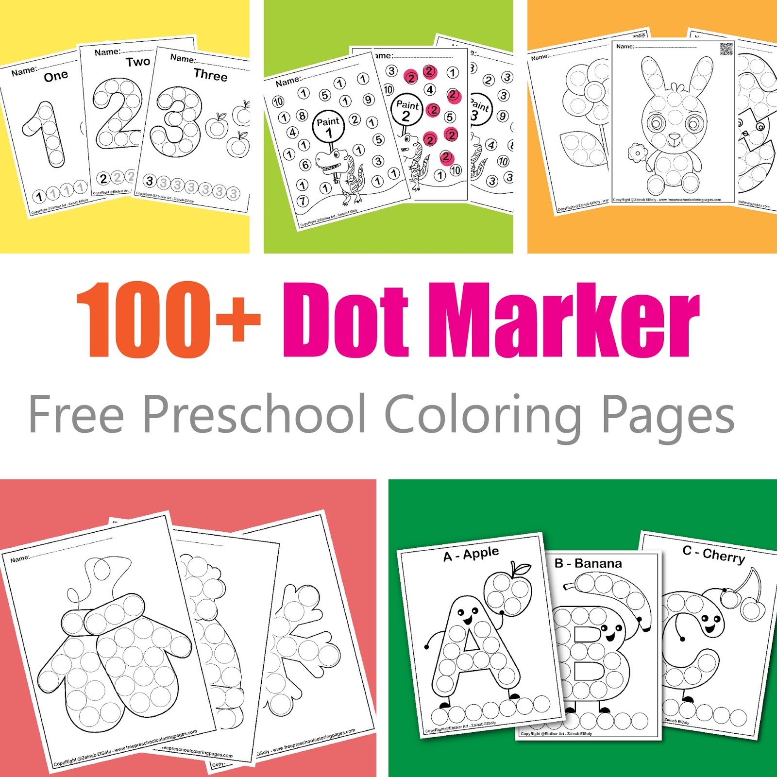 Dot Marker Coloring Pages Bundle by The Kinder Kids