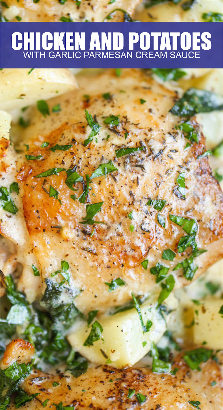 CHICKEN AND POTATOES WITH GARLIC PARMESAN CREAM SAUCE Alleysia Razita