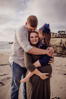 Family maternity photo session at Windansea Beach, La Jolla, CA with Morning Owl Fine Art Photography San Diego CA. 