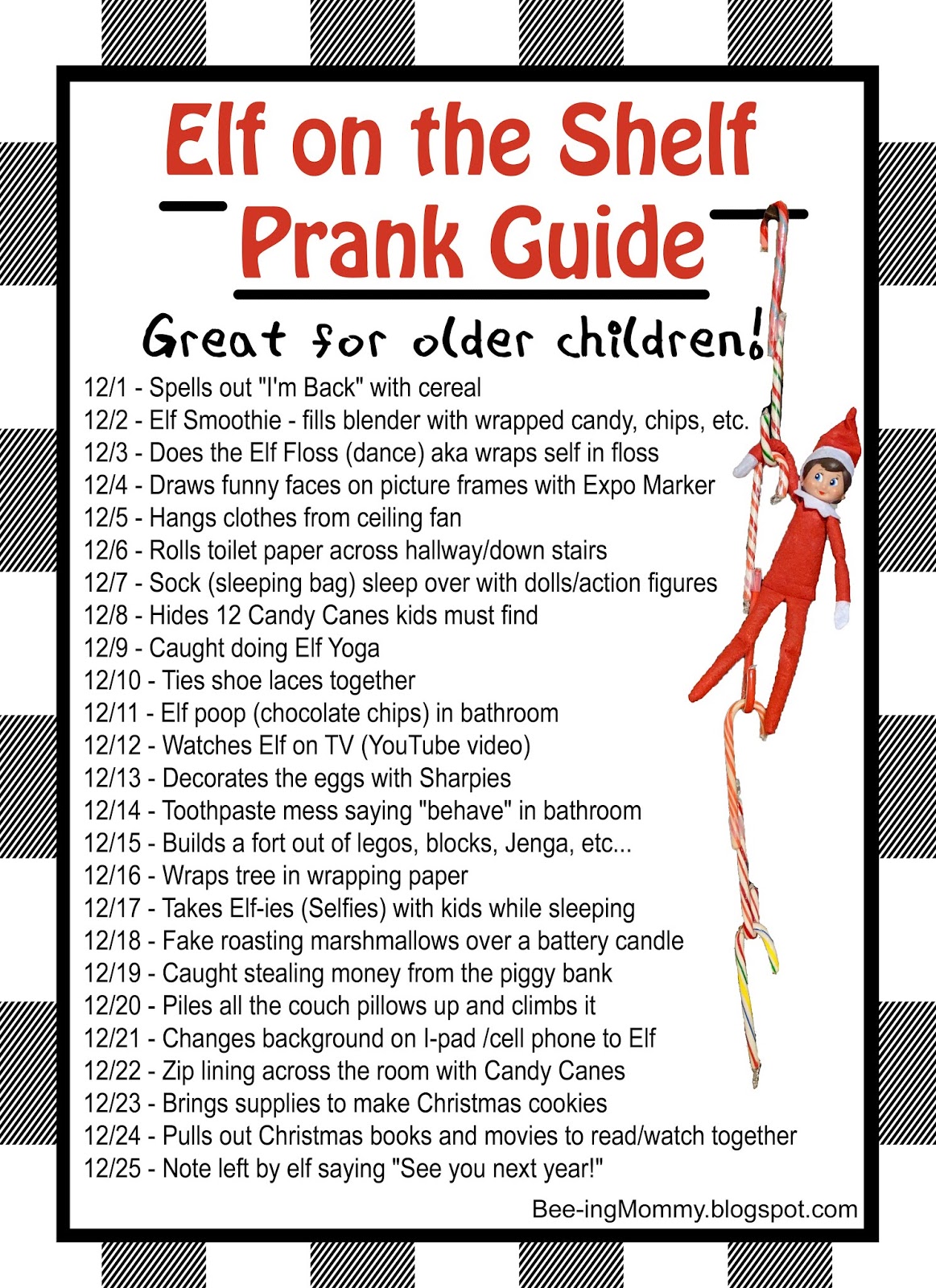 Elf On The Shelf Daily Prank Guide