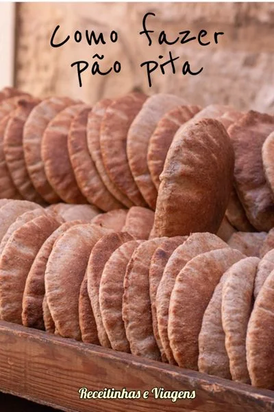 Receita de pão árabe ou pão pita
