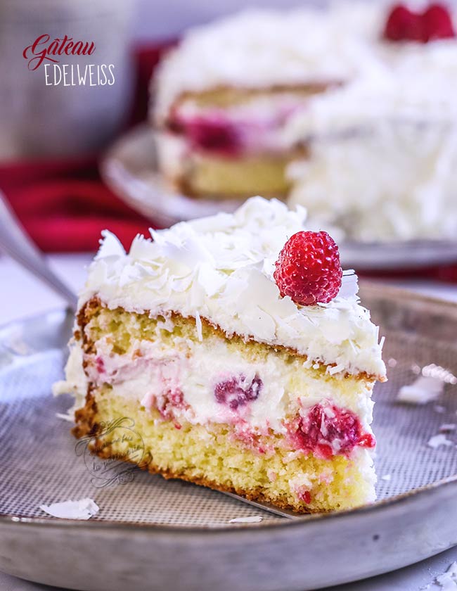 Layer cake chocolat blanc framboise