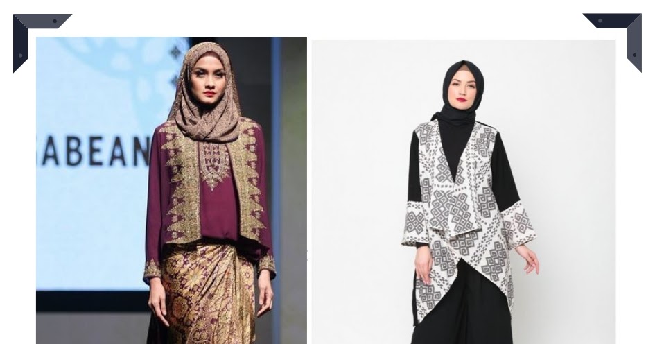 Gambar Model Gamis Batik Kombinasi Kain Polos 2019 Terbaru - Seputar Model
