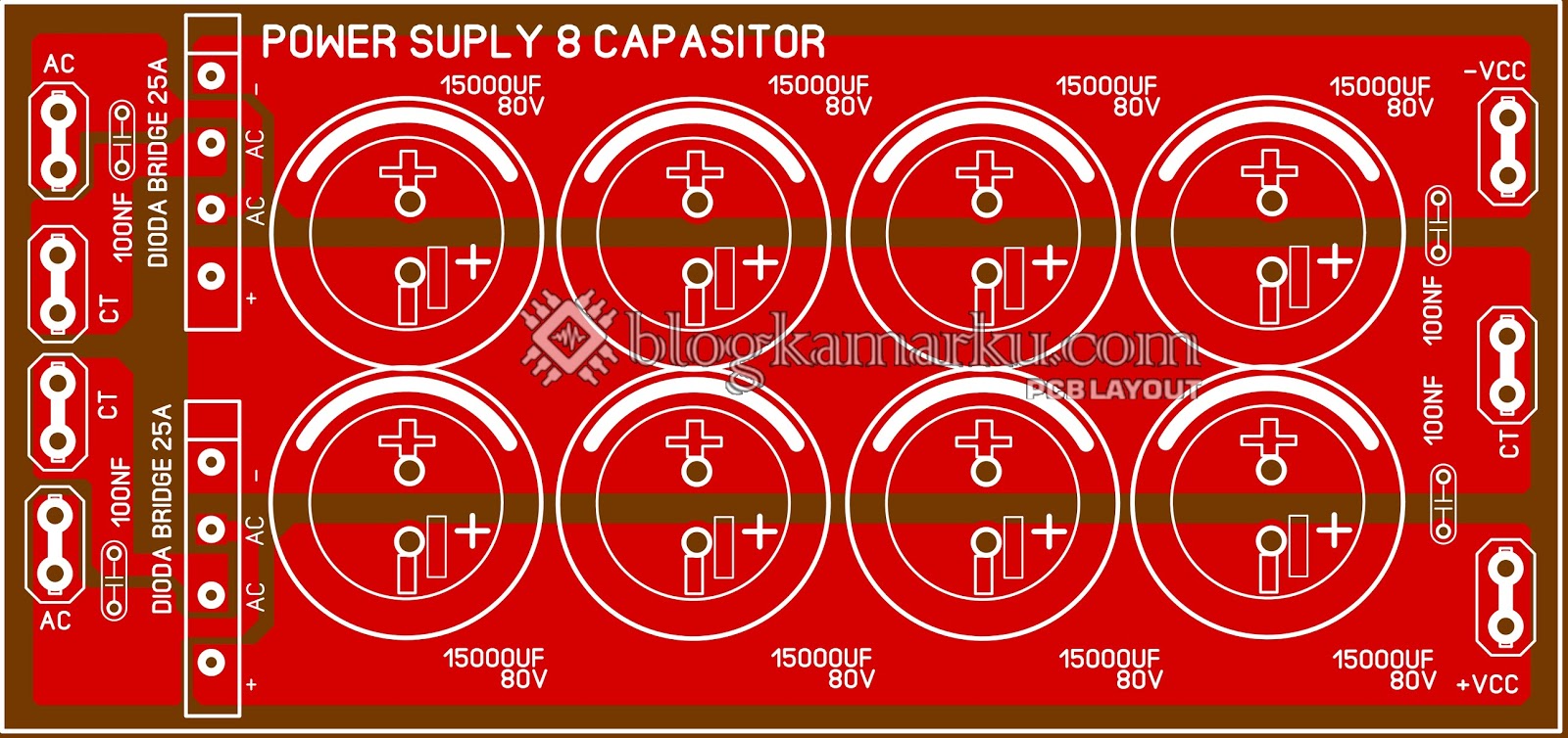 Dc Power Supply 8 Elco Untuk Power Amplifire Lapangan Rangkaian Elektronik Elektronik Pengetahuan
