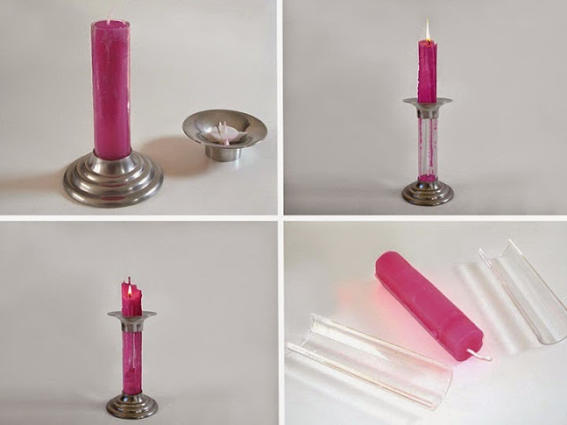 Candle recycle Holder: Candlestick Rekindle 