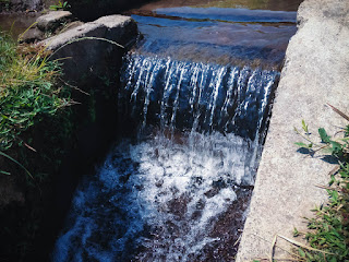 Falling Water Flow Of Farm Irrigation Channel In Agricultural Area At The Village Ringdikit North Bali Indonesia