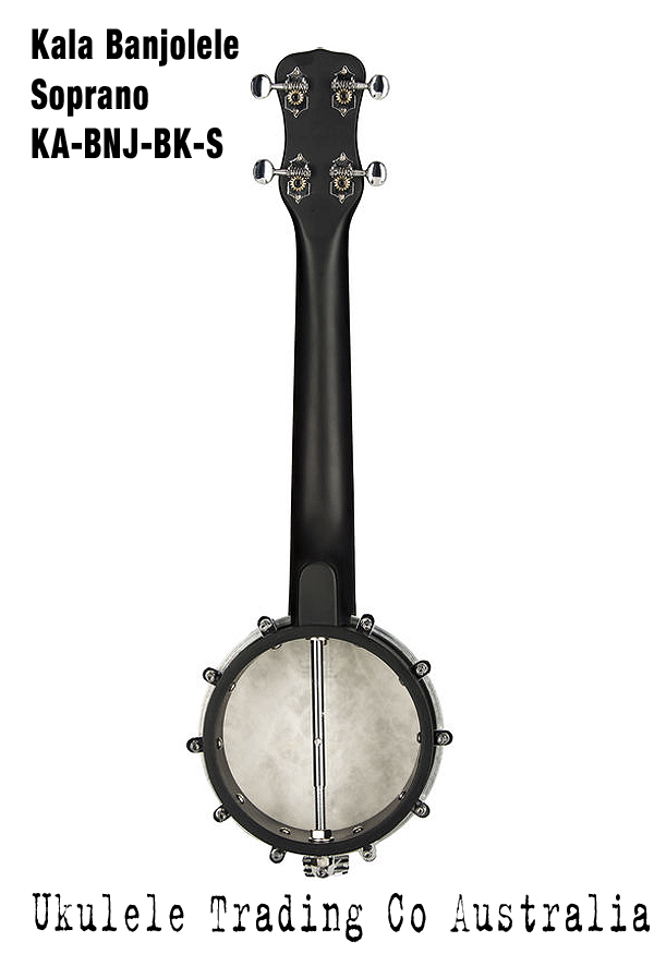 Kala Banjolele KABNJBKS Soprano 6 inch hoop body with Concert 20