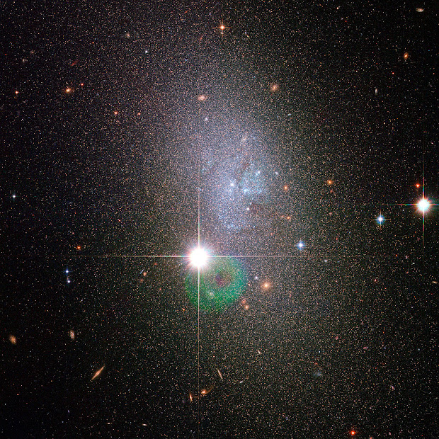 Dwarf Galaxy DDO 82 as viewed by Hubble