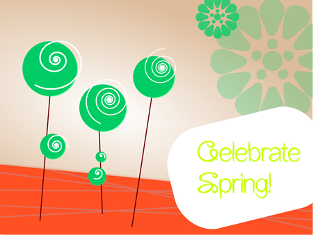 Free printable: celebrate spring - Happy in Red