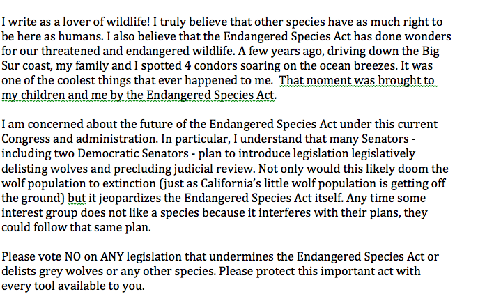 EcoUprising: Write a Love Letter to Congress about the Endangered ...
