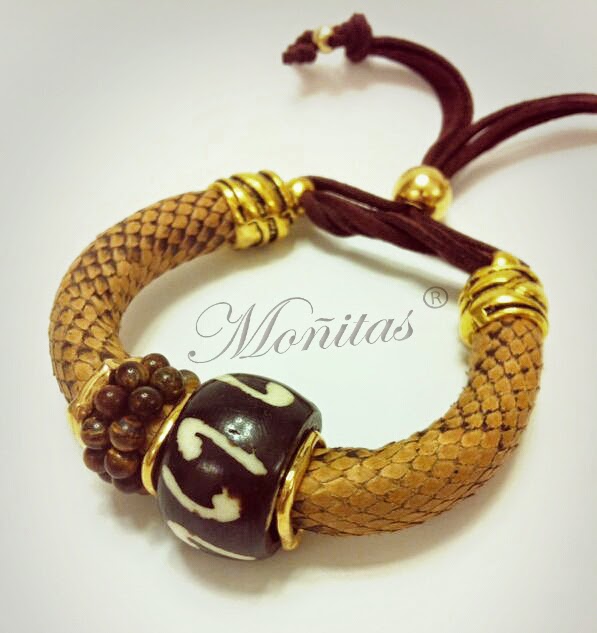 Pulsera piel de piton