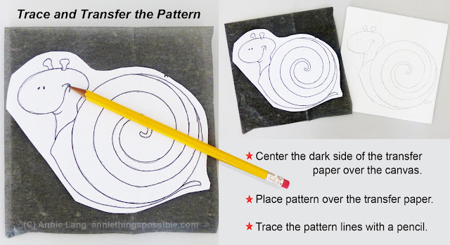 Annie Lang shows you how to trace and transfer printed lineart onto canvas panels for DIY kid craft projects.