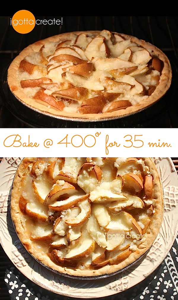Perfect Organic Pear Tart - leave the skins on for added color, texture and nutrition | Recipe at I Gotta Create