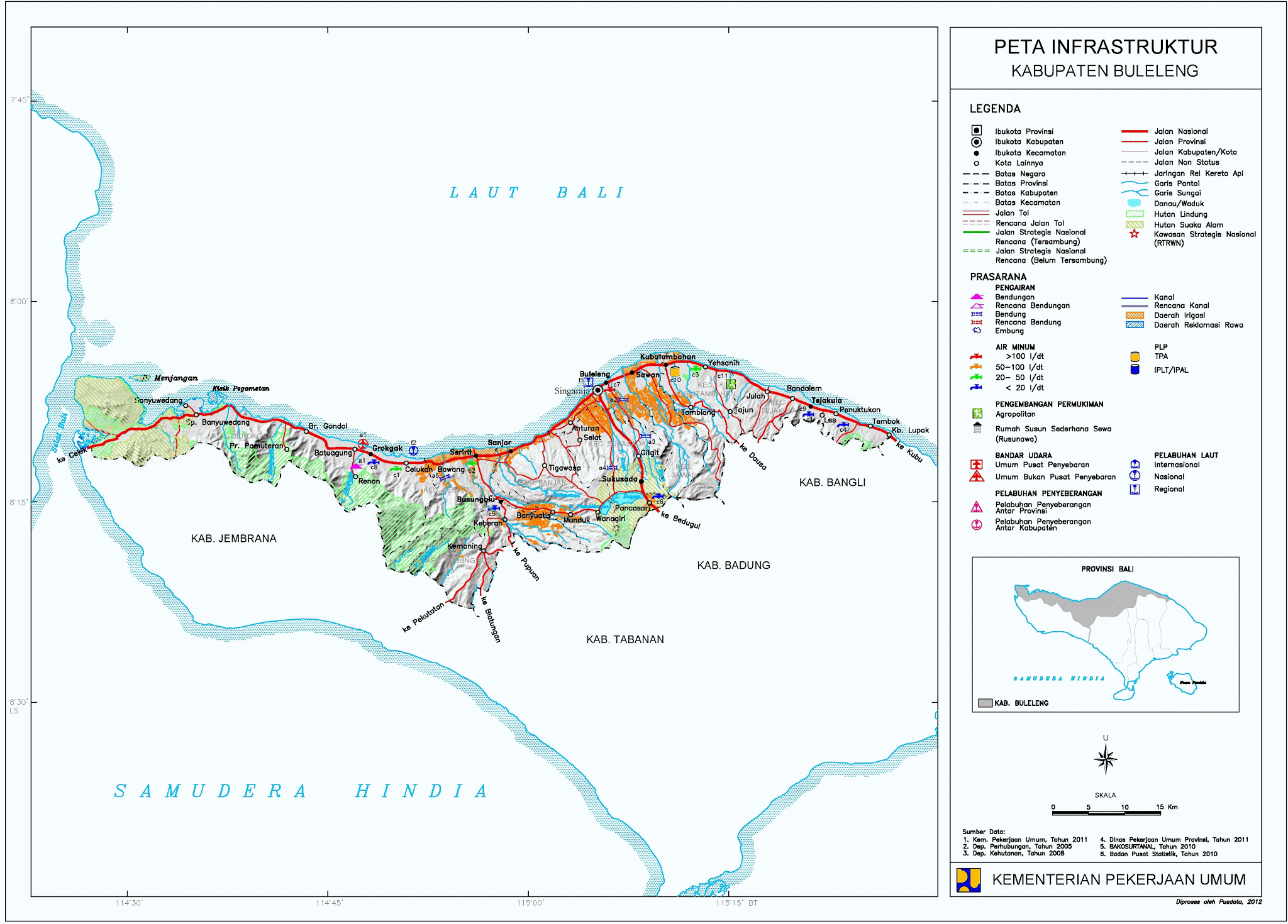 Peta Kota Peta Kabupaten Buleleng