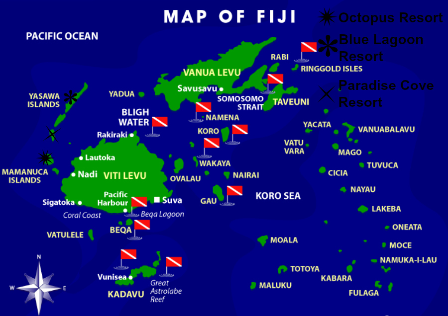 Resefamilj i Nya Zeeland: Vår resrutt på Fiji - Yasawaöarna