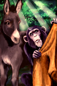 Resultado de imagem para burro e macaco