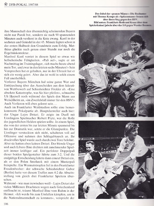 TWB22 DFB Pokal 1987 1988 Final Eintracht Frankfurt VfL Bochum