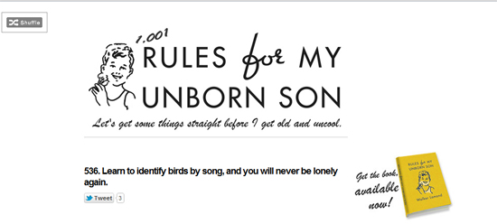 Rules for My Son unborn