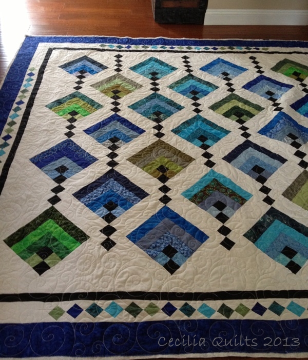 On the Frame with CeciliaQuilts Hanging Gardens Part Deux