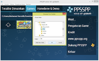 cara memasukan game ppsspp ke pc