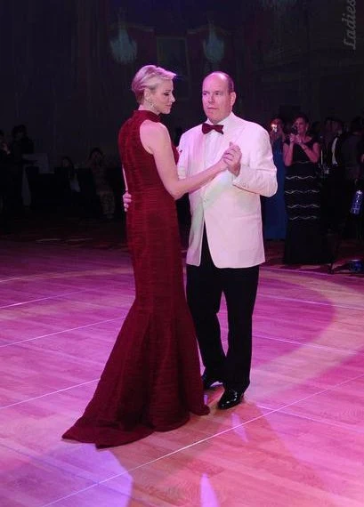 Prince Albert and Princess Charlene attend a gala dinner given in aid of the Prince Albert Foundation